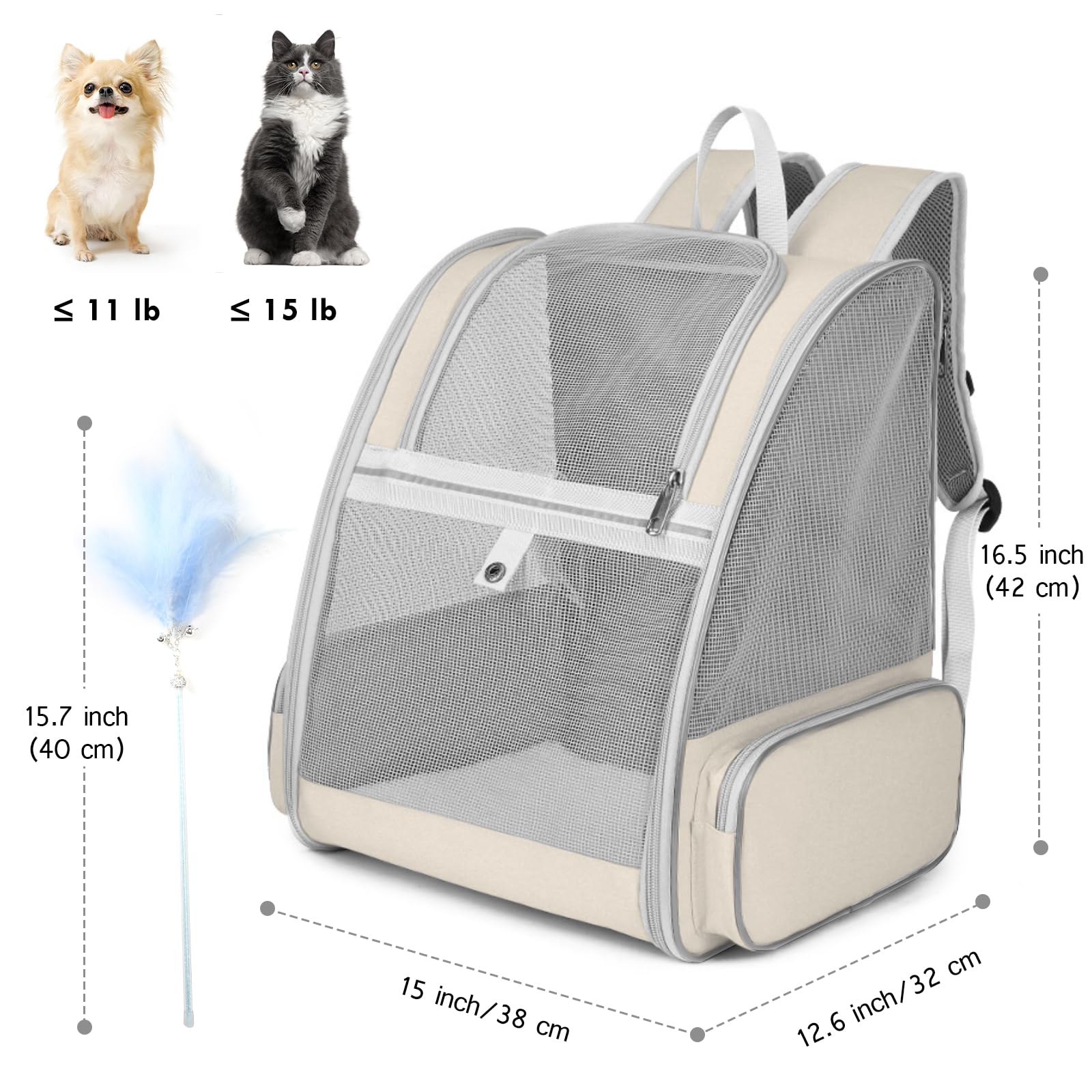 Mochila SSAWcasa ventana frontal con cierre para seguridad
