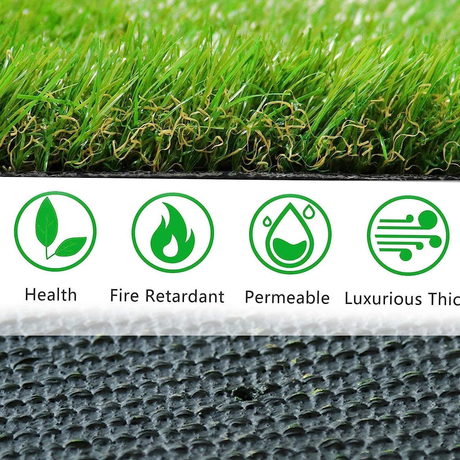 SSRIVER césped artificial ecológico, sin olor y duradero para uso interior y exterior