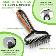 STALTWO Deshedding, cabezal ergonómico para uso cómodo