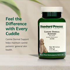 Standard Process Canine Dermal Support, ingredientes integrales que apoyan la salud cutánea.