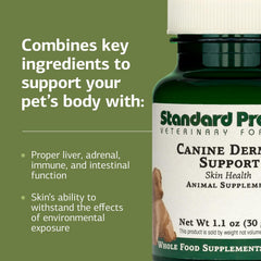 Standard Process Canine Dermal Support: mezcla fácil en la alimentación del perro.