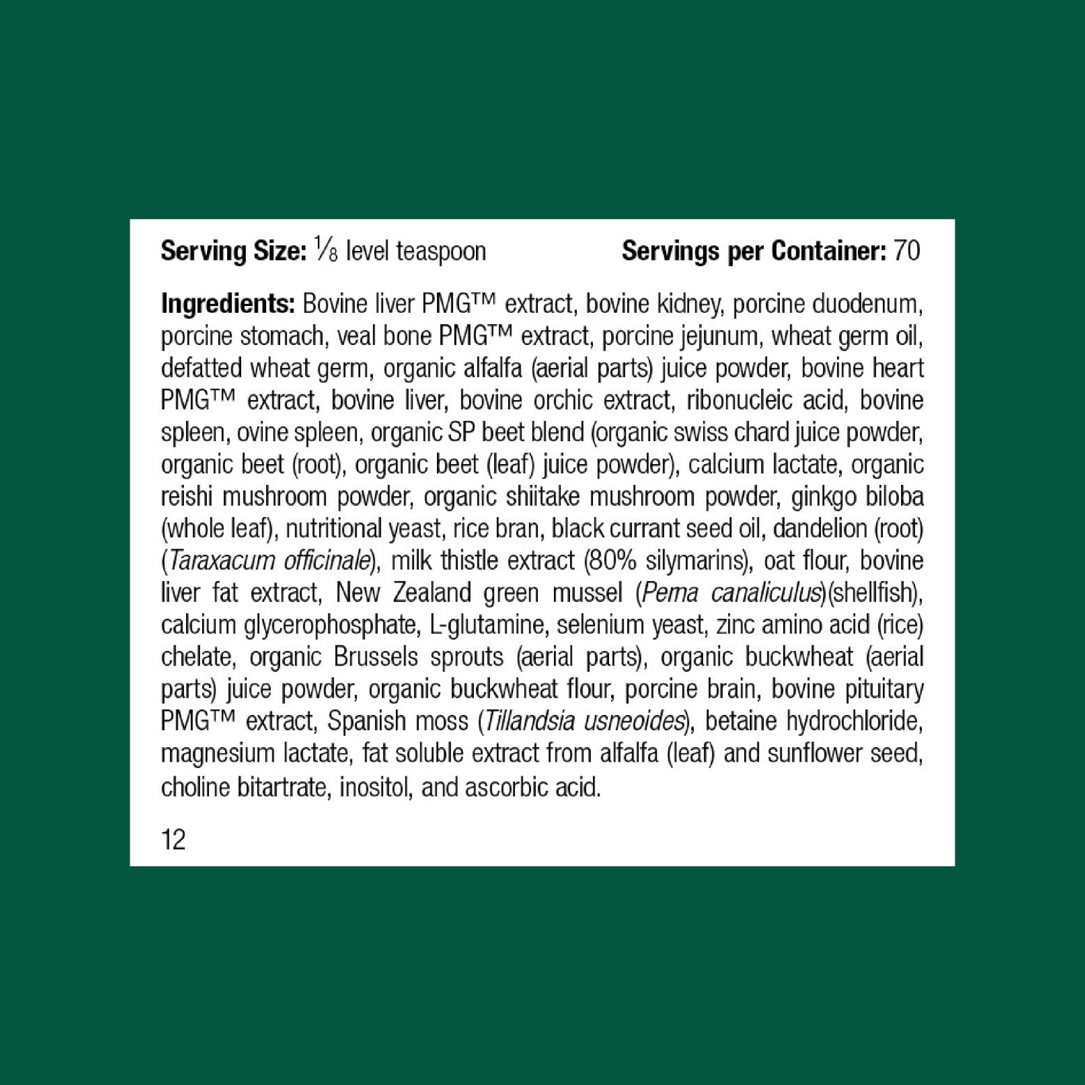 Standard Process Canine Hepatic Support: dosificador de 1/8 cucharadita para dosis precisas