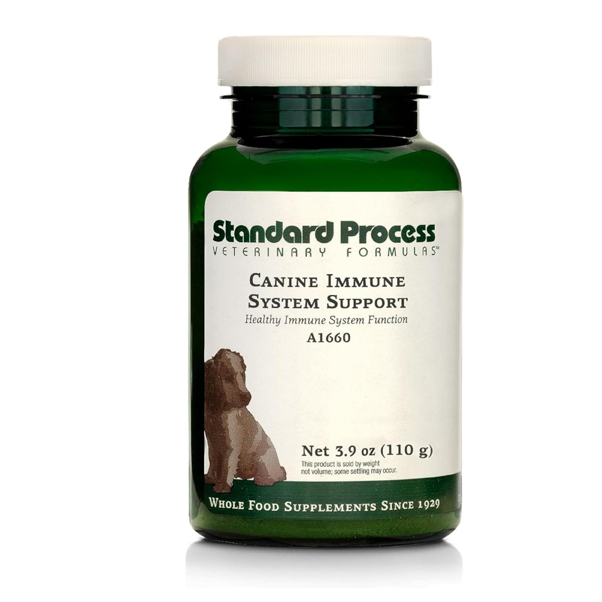 Standard Process Canine Immune System Support, pote de 110 g para reforzar la salud canina.