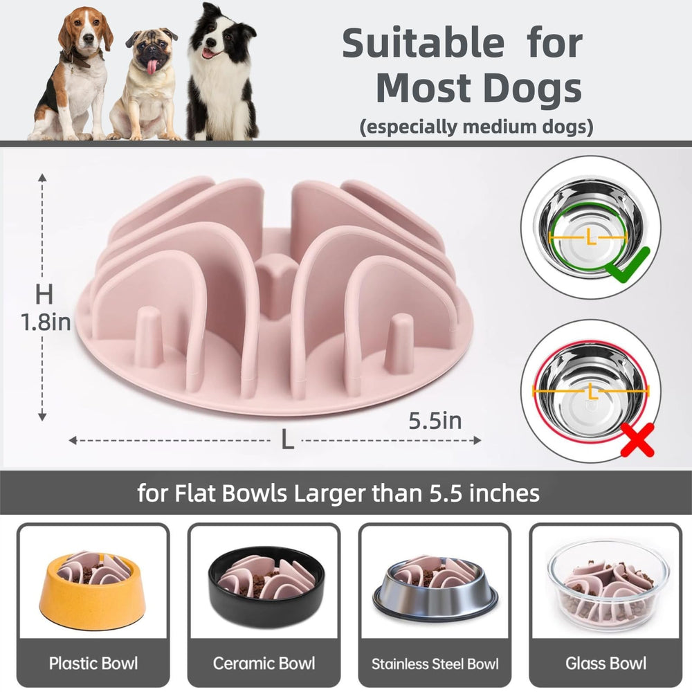 Inserto lento para perros medianos y grandes, compatible con cuencos variados.
