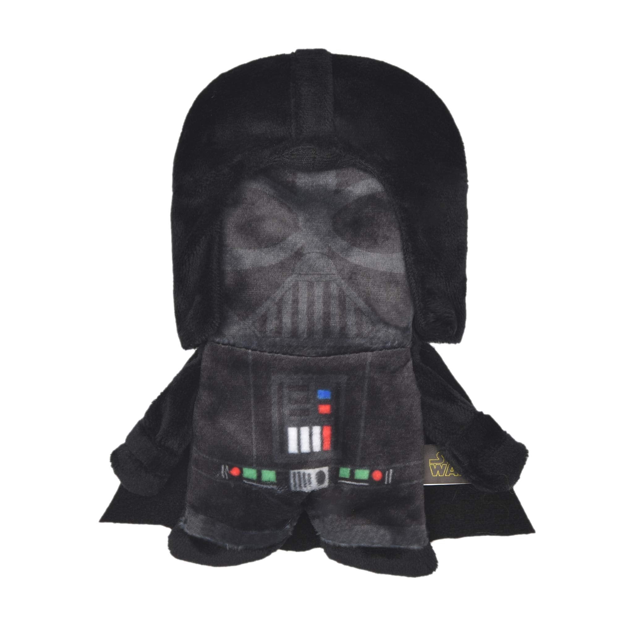 STAR WARS Darth Vader Flattie para perros, juguete suave de 9 pulgadas para juego diario.