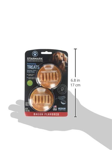 Starmark Everlasting Dental Chew sabor tocino Mediano, detalle de sabor tocino para premiar de forma sabrosa.