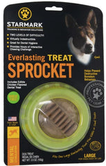 Starmark Everlasting Sprocket Grande, pelota de premios, mejora el juego y la higiene dental