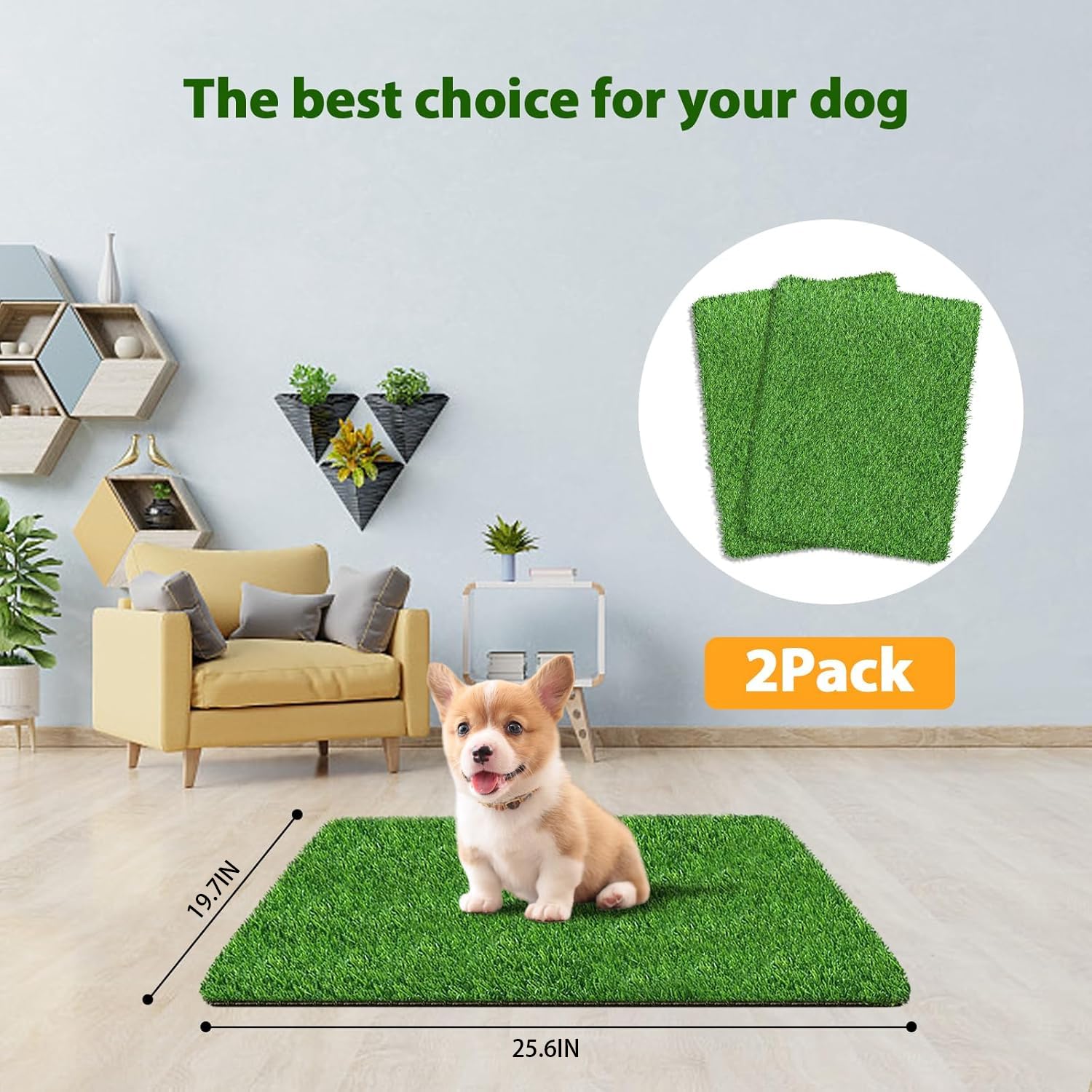 STARROAD-TIM césped artificial para perros con drenaje rápido y fácil limpieza.