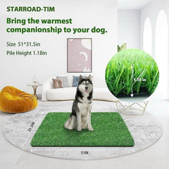 STARROAD-TIM detalle de fibras suaves del césped artificial para perros