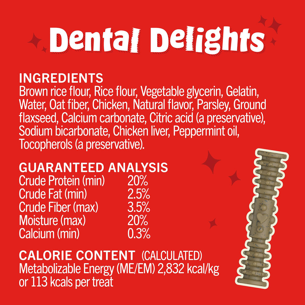 Stella & Chewy's Dental Delights: sabor cárnico de pollo para premios sabrosos.