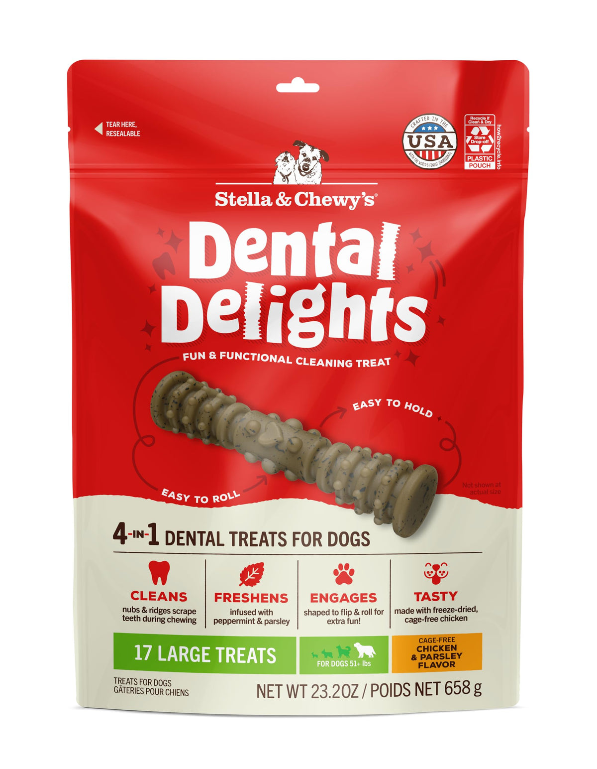 Stella & Chewy's Dental Delights: dientes limpios para perros con sabor.