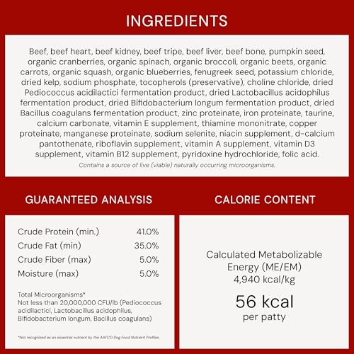 Patty hecha en eeuu de Stella & Chewy's con ingredientes premium.