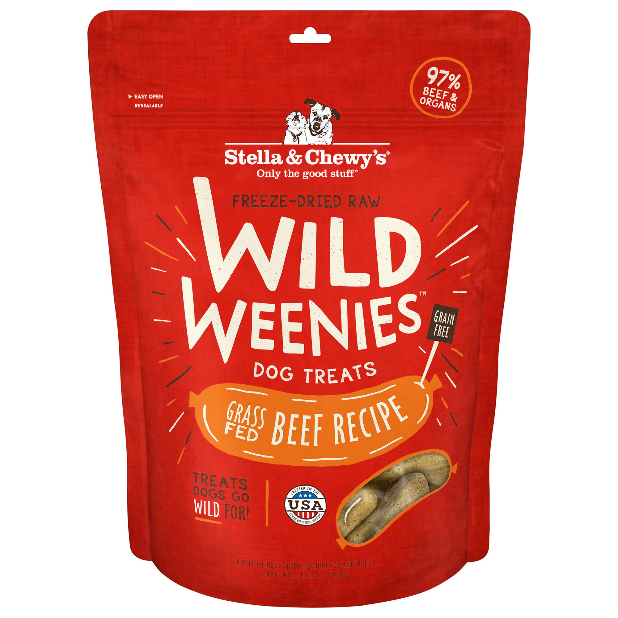 Stella & Chewy's Wild Weenies, bolsa de 11.5 oz, ideal para recompensa de entrenamiento.
