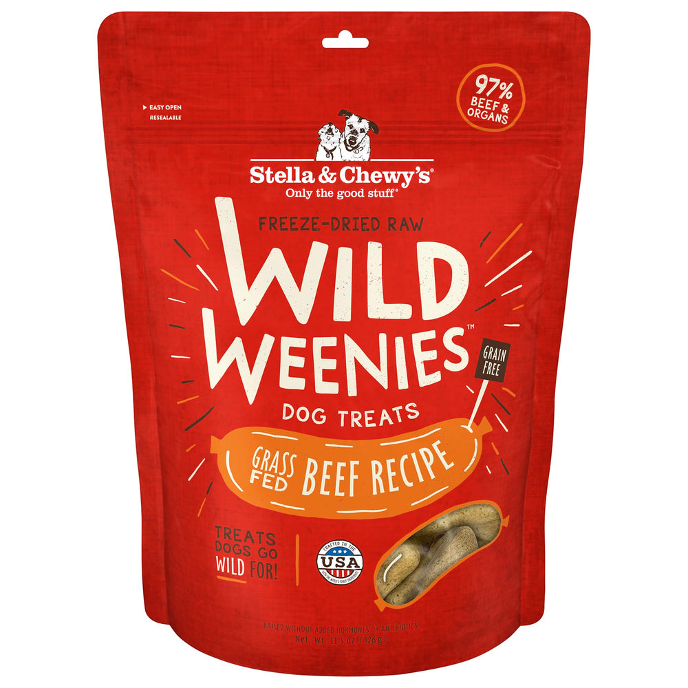 Stella & Chewy's Wild Weenies, bolsa de 11.5 oz, ideal para recompensa de entrenamiento.