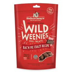 Stella & Chewy's Wild Weenies tocino crudo liofilizado, snack proteico para perros