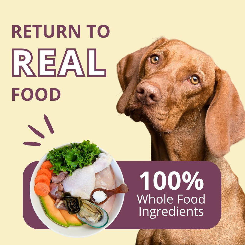 Apto para perros y gatos con Steve's Real Food Nuggets de pollo.