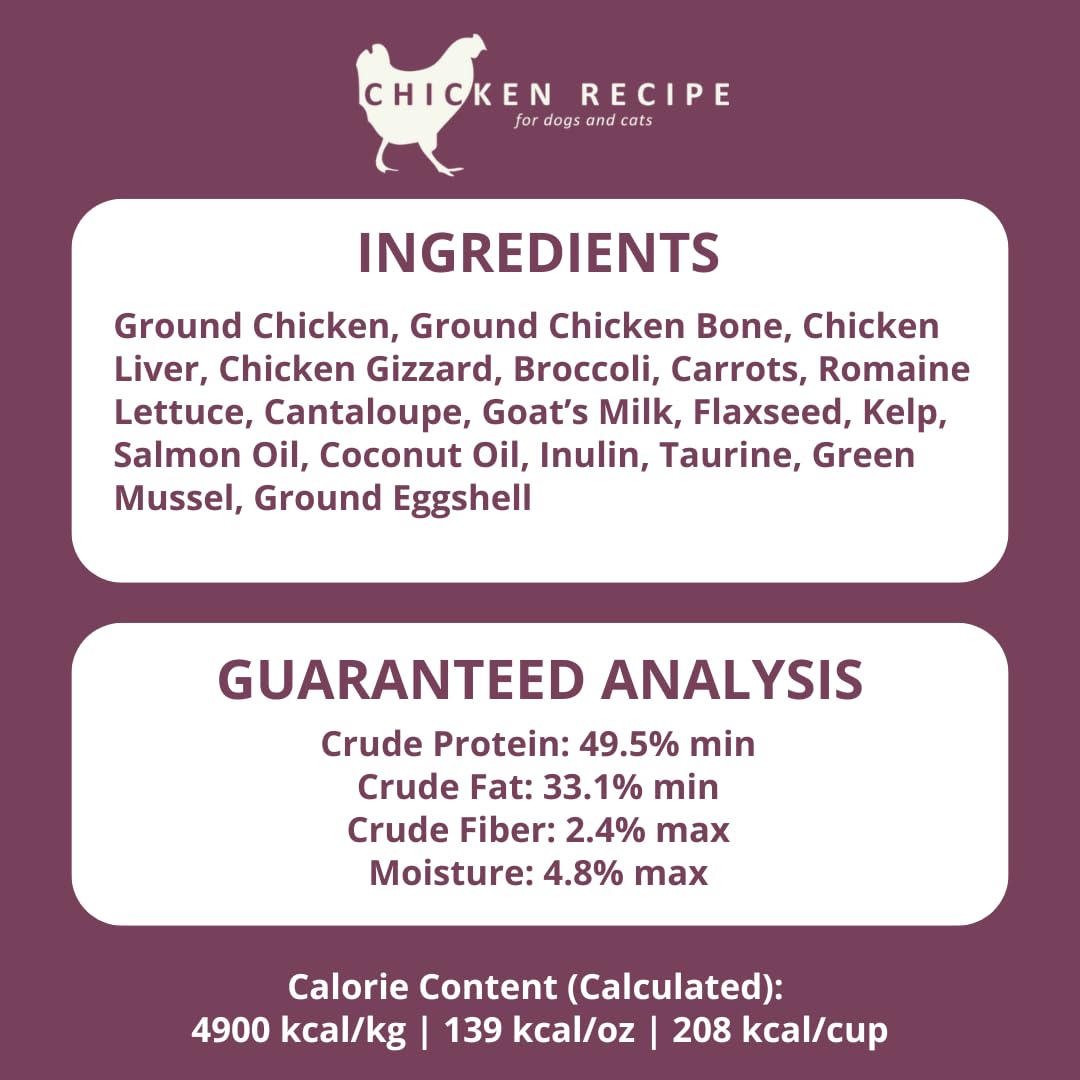Compatible con todas las etapas de vida de perros y gatos, Steve's Real Food Nuggets.