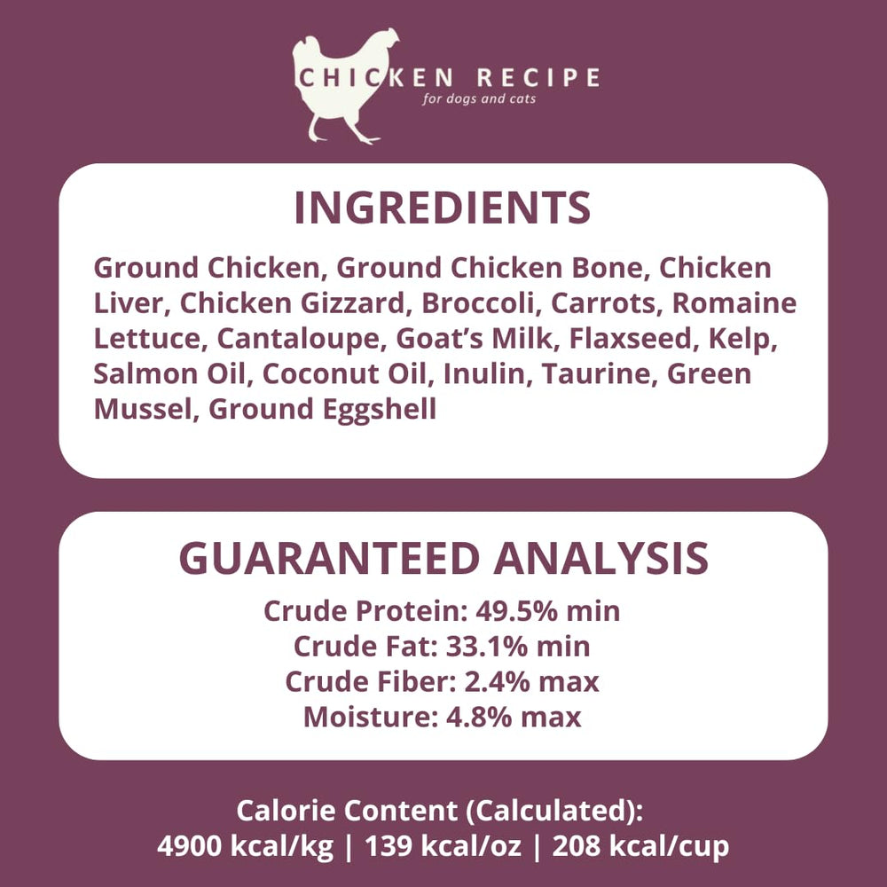 Compatible con todas las etapas de vida de perros y gatos, Steve's Real Food Nuggets.