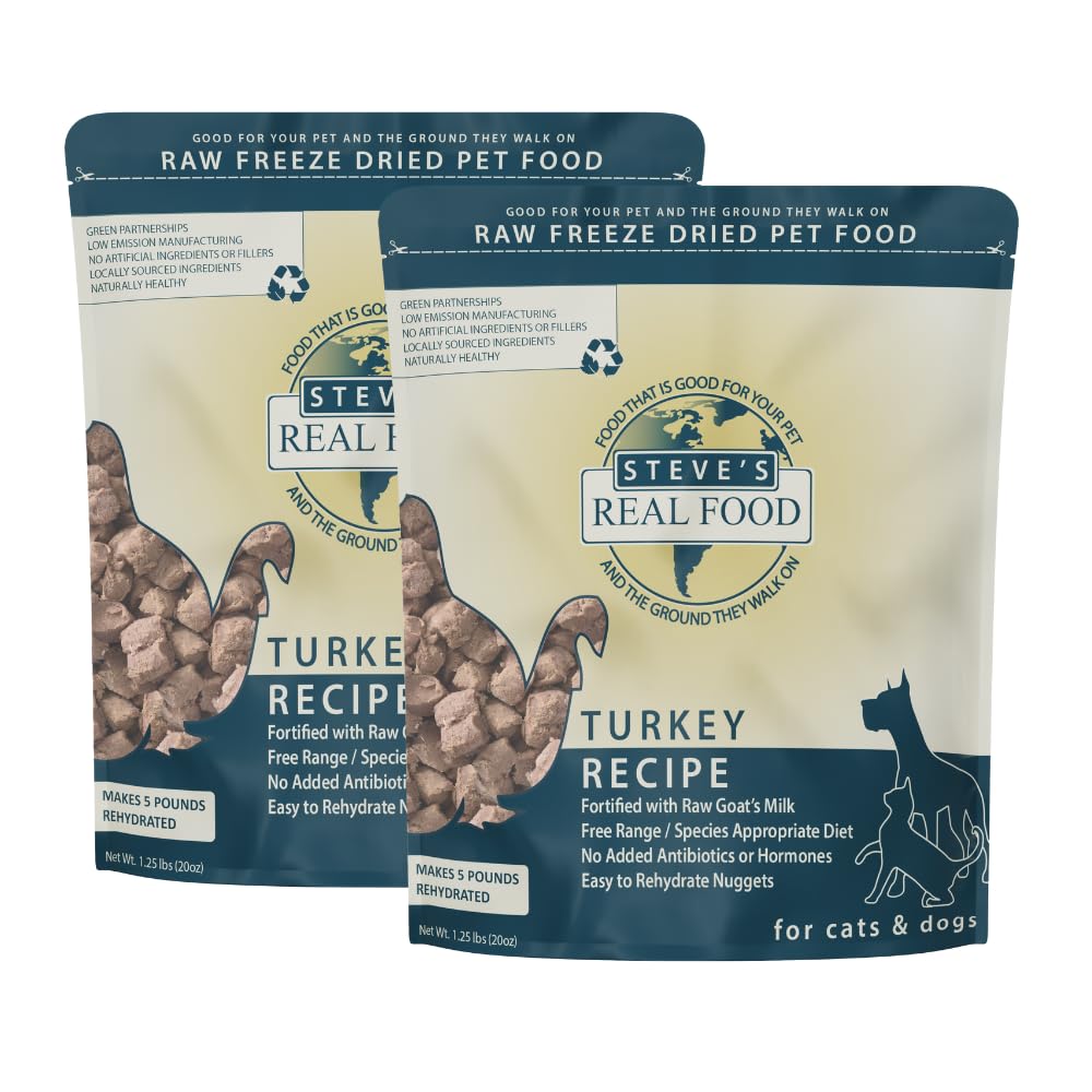 Steve's Real Food pavo nuggets envase doble para alimentar fácilmente