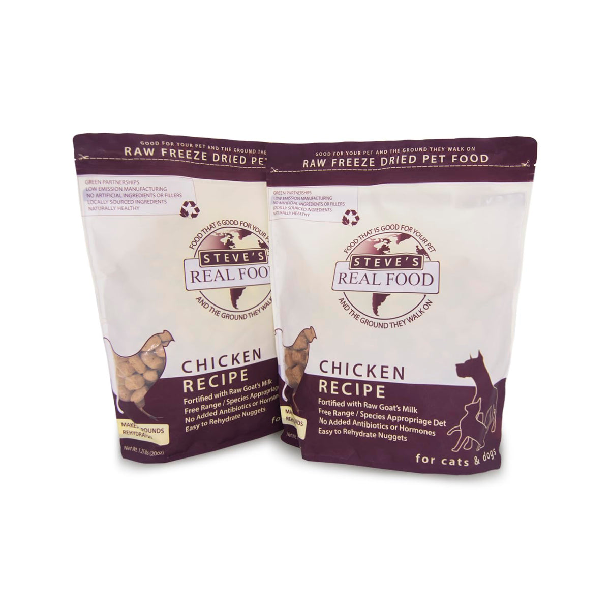 Steve's Real Food trozos liofilizados para mascotas, listos para servir