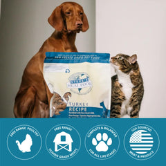 Steve's Real Food, bolsa abierta con trozos, ideal como comida o complemento para mascotas.