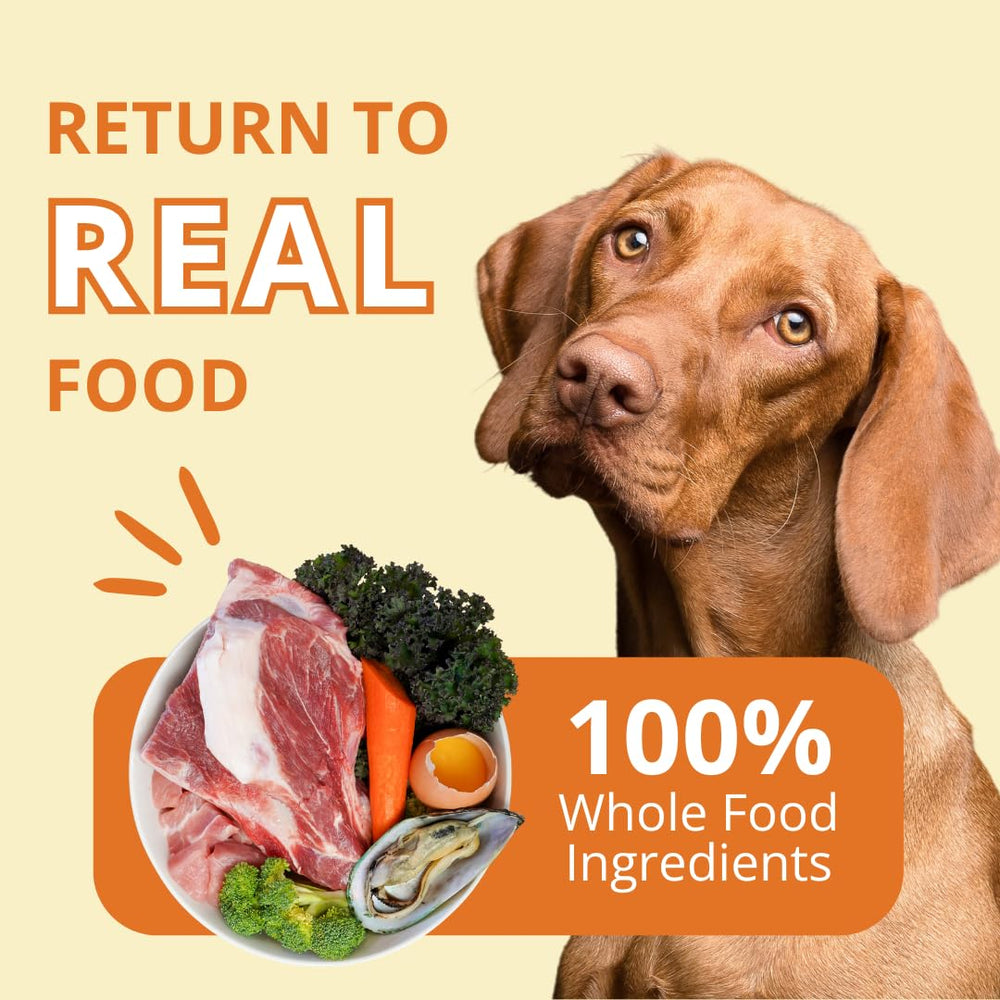 Steve's Real Food para perros y gatos, trozos de cerdo aptos como comida principal.
