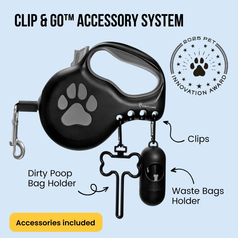 STITCHLEASH, diseño patentado y ajuste personalizable para accesorios al alcance