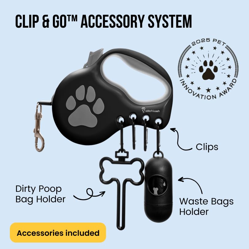 STITCHLEASH mecanismo-360-grados-sin-enredos para paseos fluidos.