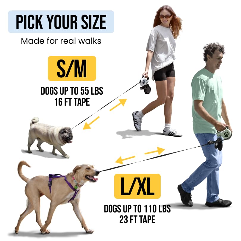 STITCHLEASH tejido-reflectante para mayor visibilidad nocturna.