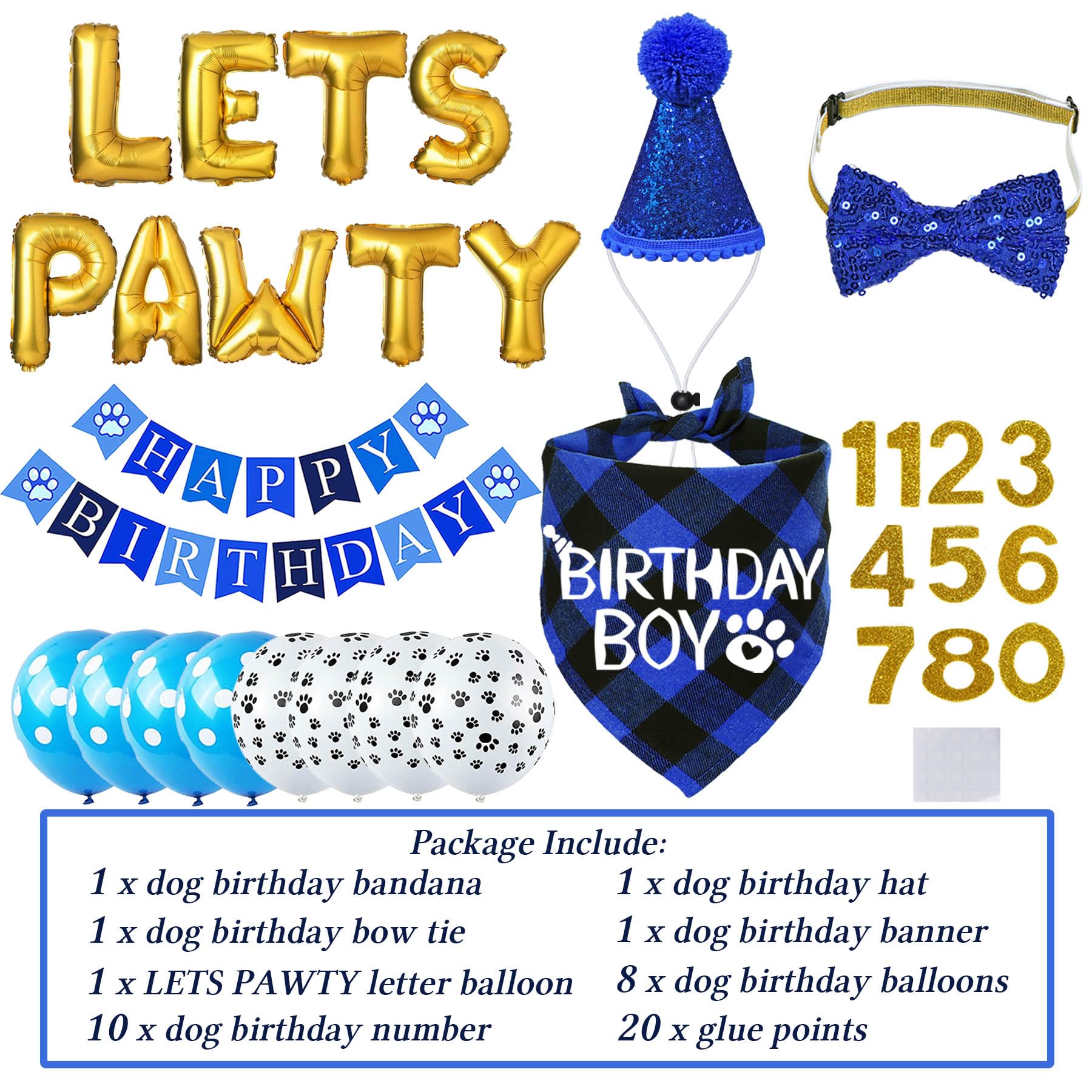 Lazo de cumpleaños STMK para perro, diseño cómodo y ajustable