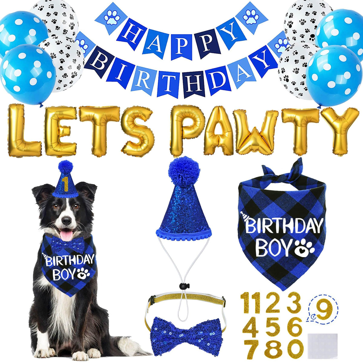 Sombrero de cumpleaños para perro STMK, ideal para fotos y fiestas