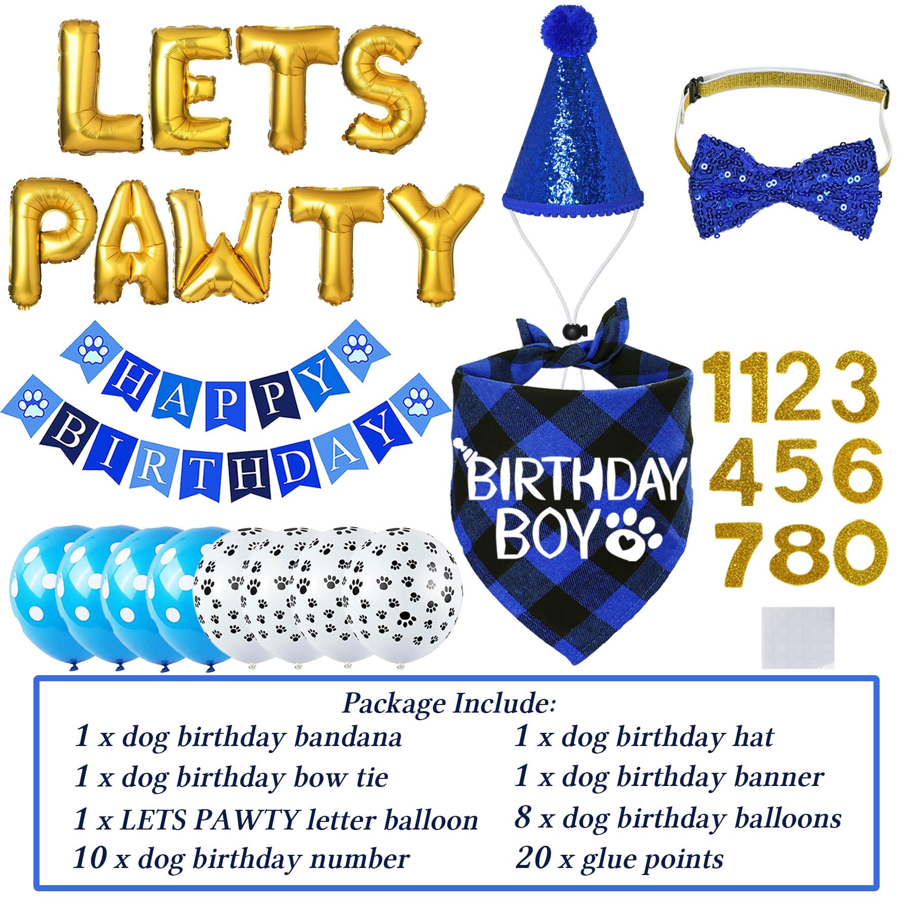 STMK lazo de cumpleaños para perro, cómodo y reutilizable