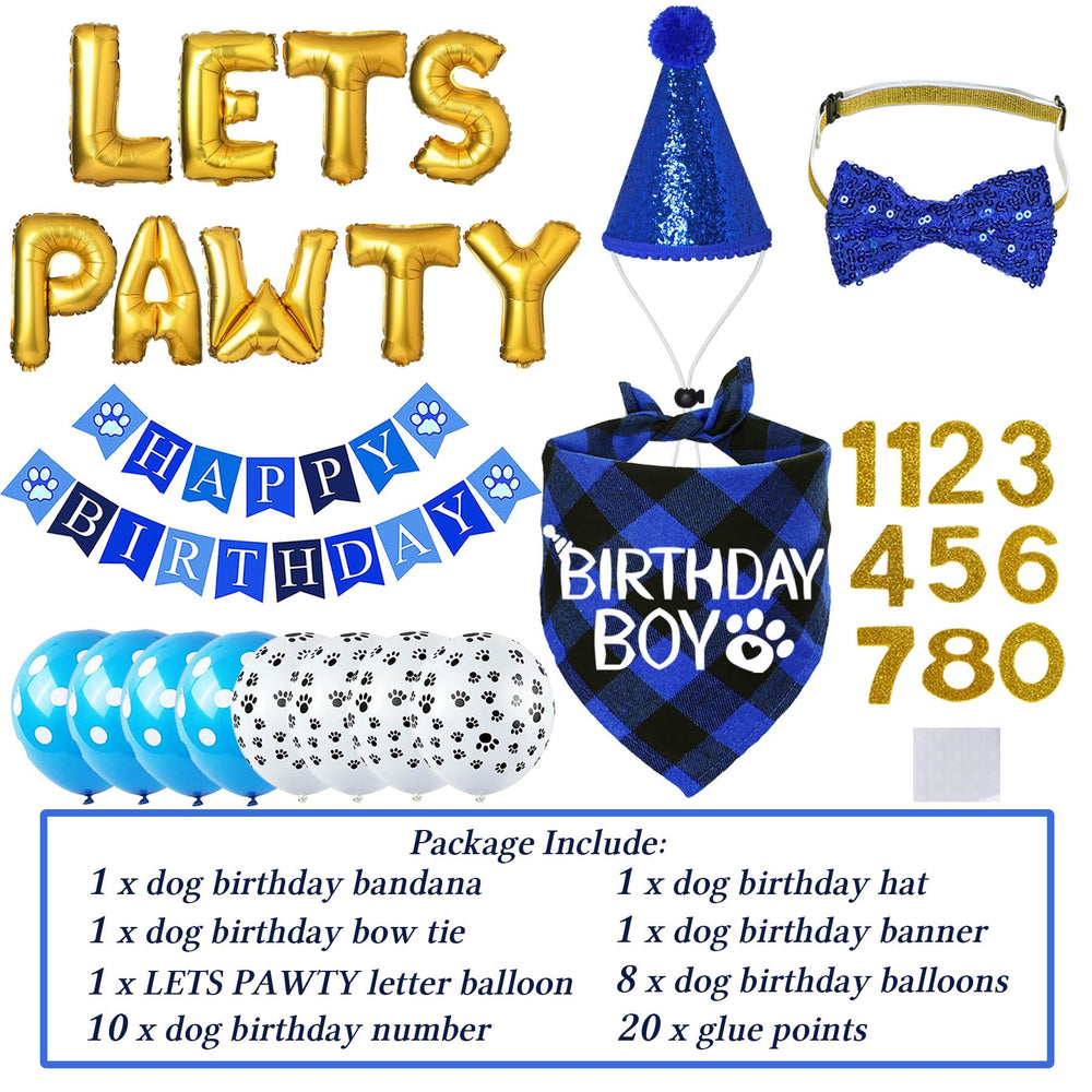 STMK lazo de cumpleaños para perro, cómodo y reutilizable