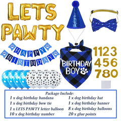 STMK lazo de cumpleaños para perro, cómodo y reutilizable