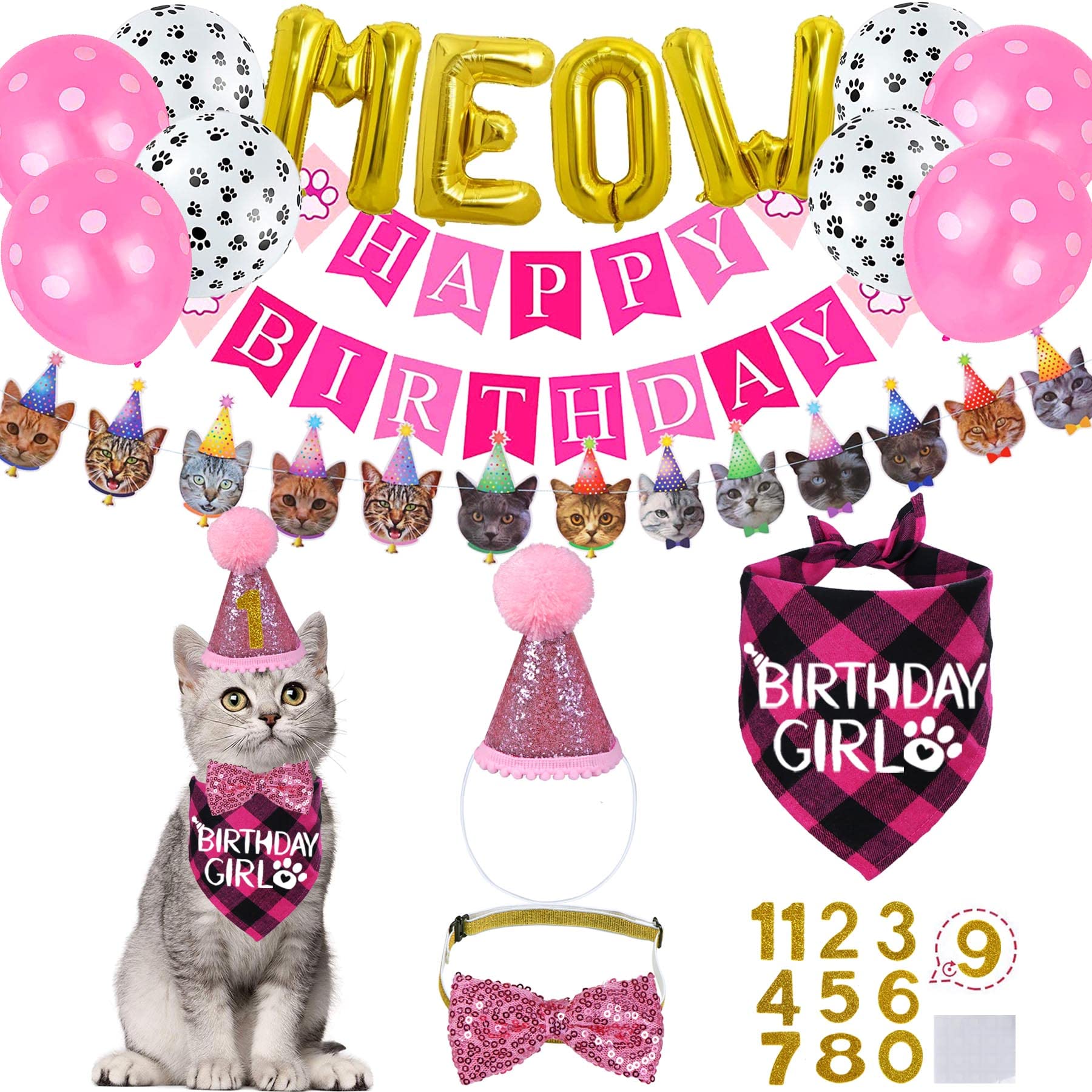 STMK sombrero de cumpleaños para gato, accesorio festivo reutilizable para fotos