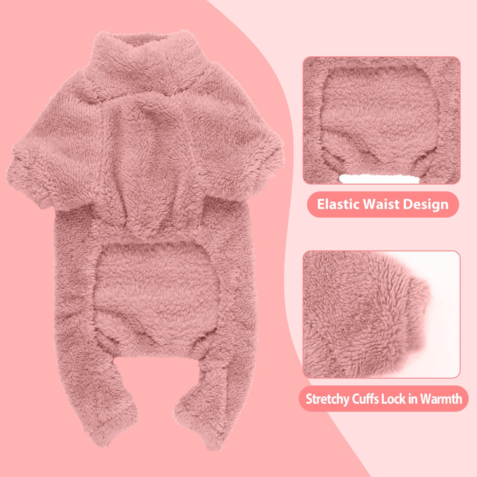 Stpiatue pijama para perro con diseño de cuatro patas, mantiene el calor.