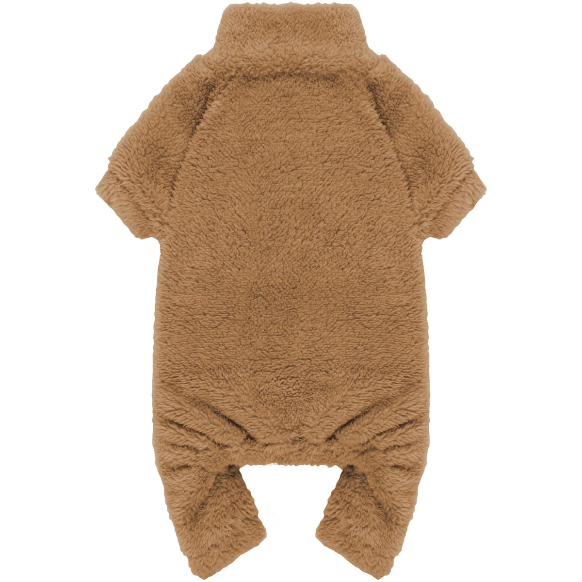Pijama de peluche Stpiatue para perro XXS café, ideal para mantener el calor diario.