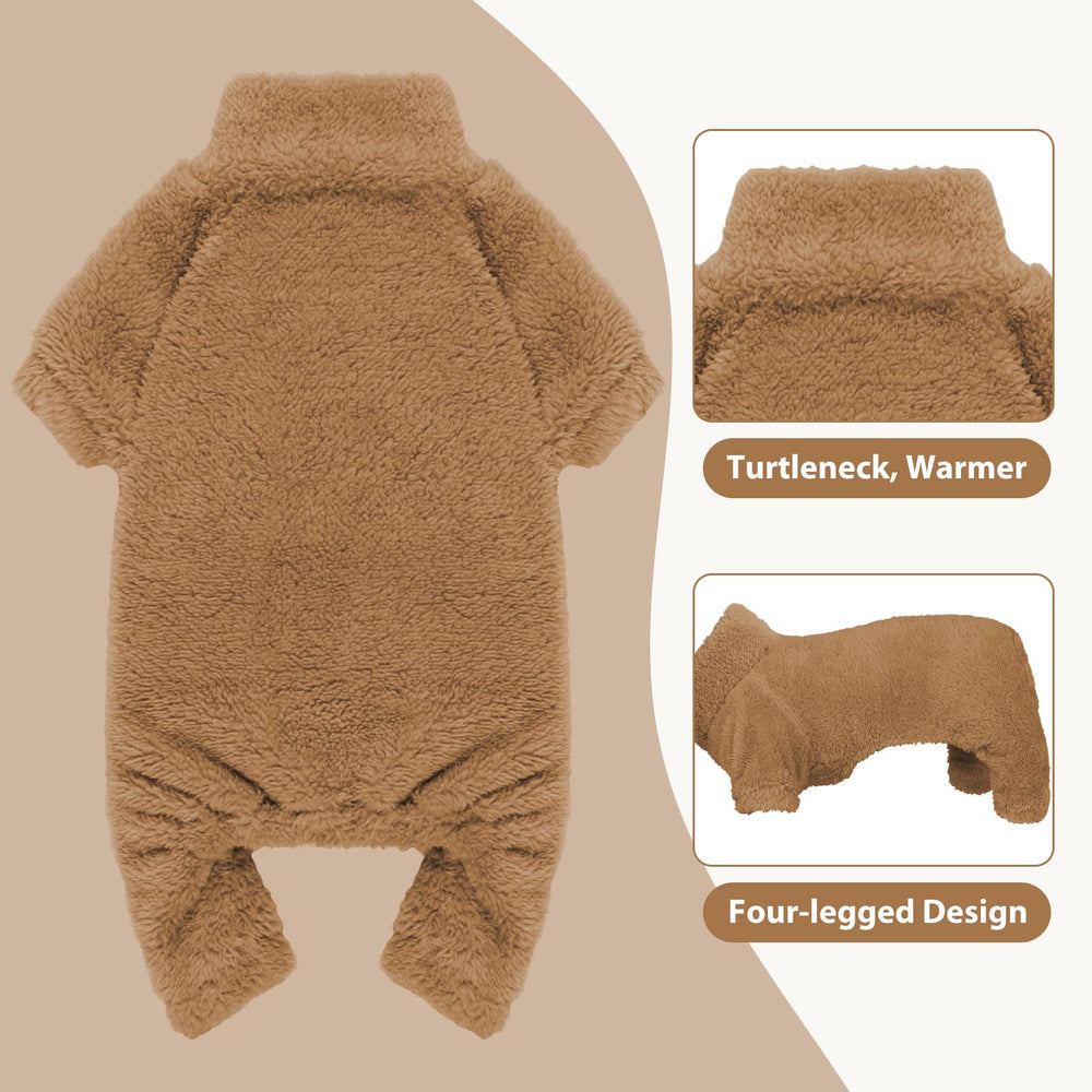 Pijama de peluche con cuello alto para perros pequeños de Stpiatue XXS, comodidad y libertad de movimiento.