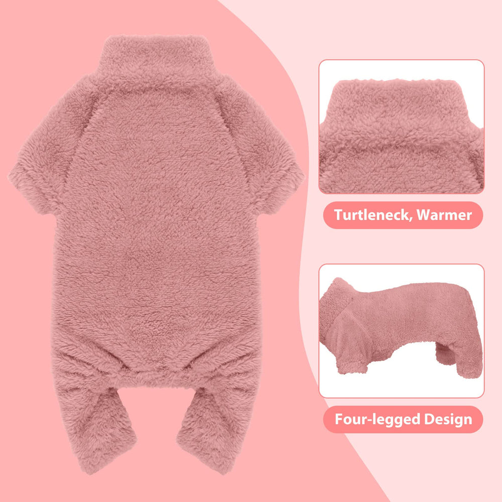Pijama Stpiatue rosa XXS, cuello tortuga que aporta calidez adicional.