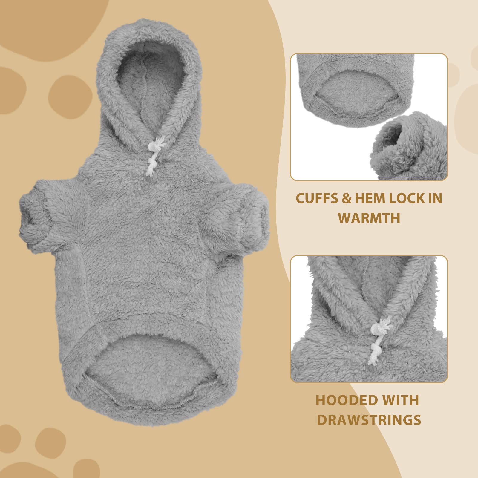 Stpiatue sudadera para perros grandes, manga, facilita movimiento gracias a puños elásticos.
