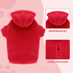 Capucha de la sudadera roja Stpiatue para perro grande, estilo cómodo.