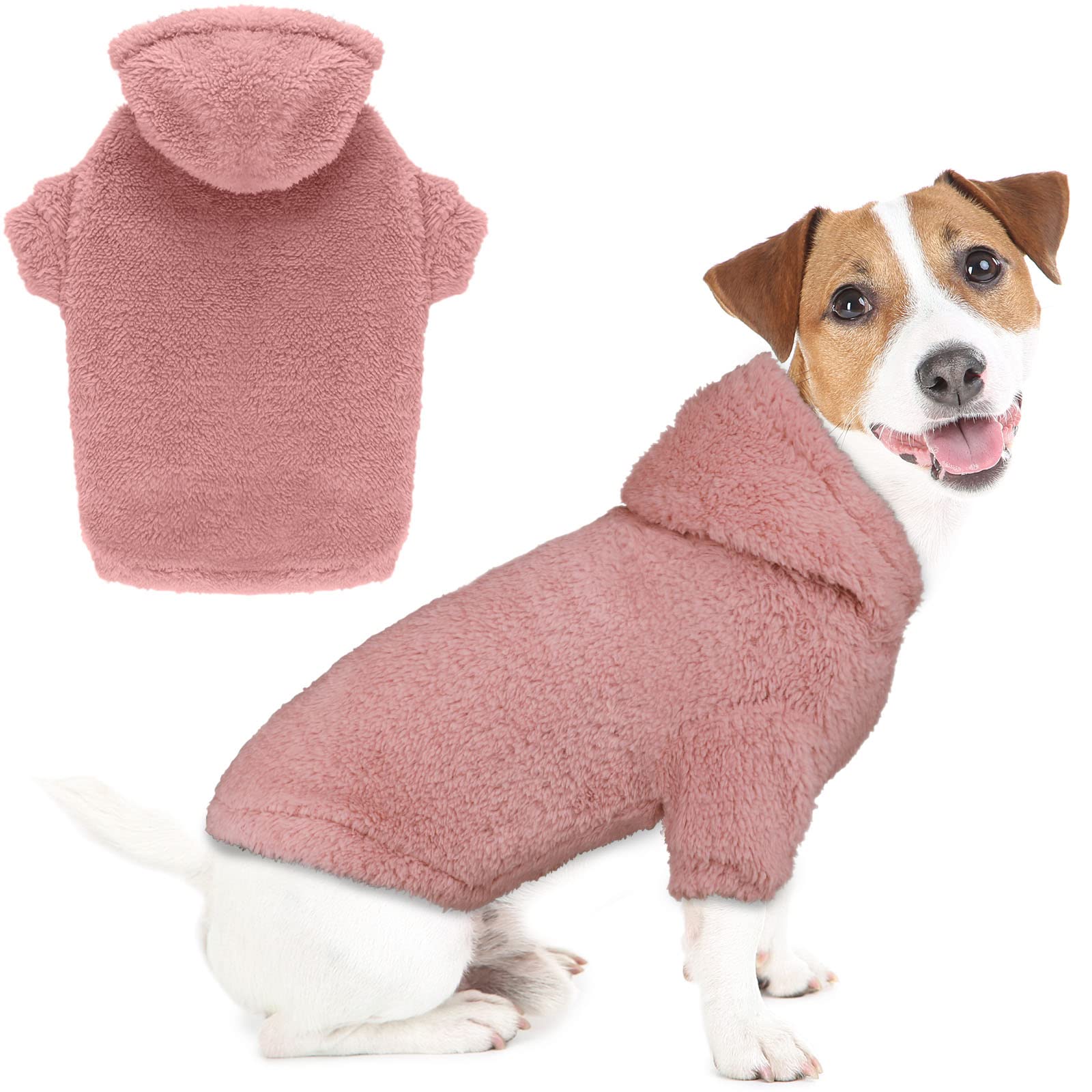Sudadera para perro mediano Stpiatue, vista frontal, diseño cálido para días fríos.