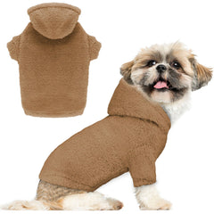 Stpiatue sudadera para perro pequeño, frontal, abrigo cálido y cómodo.