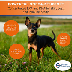 Stratford Omega 3 para perros: envase con 60 masticables prácticos