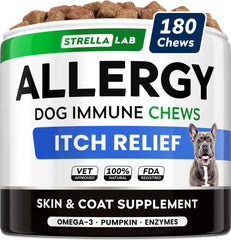 Strellalab StrellaLab alergia canina - bocaditos 2 g para piel y pelaje.