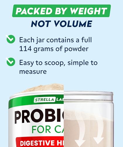 StrellaLab Cat Probiotic Powder: dosificación diaria para una rutina estable.