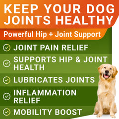 STRELLALAB bocadillos masticables de glucosamina para perros, sabor cacahuete, apoyo articular.
