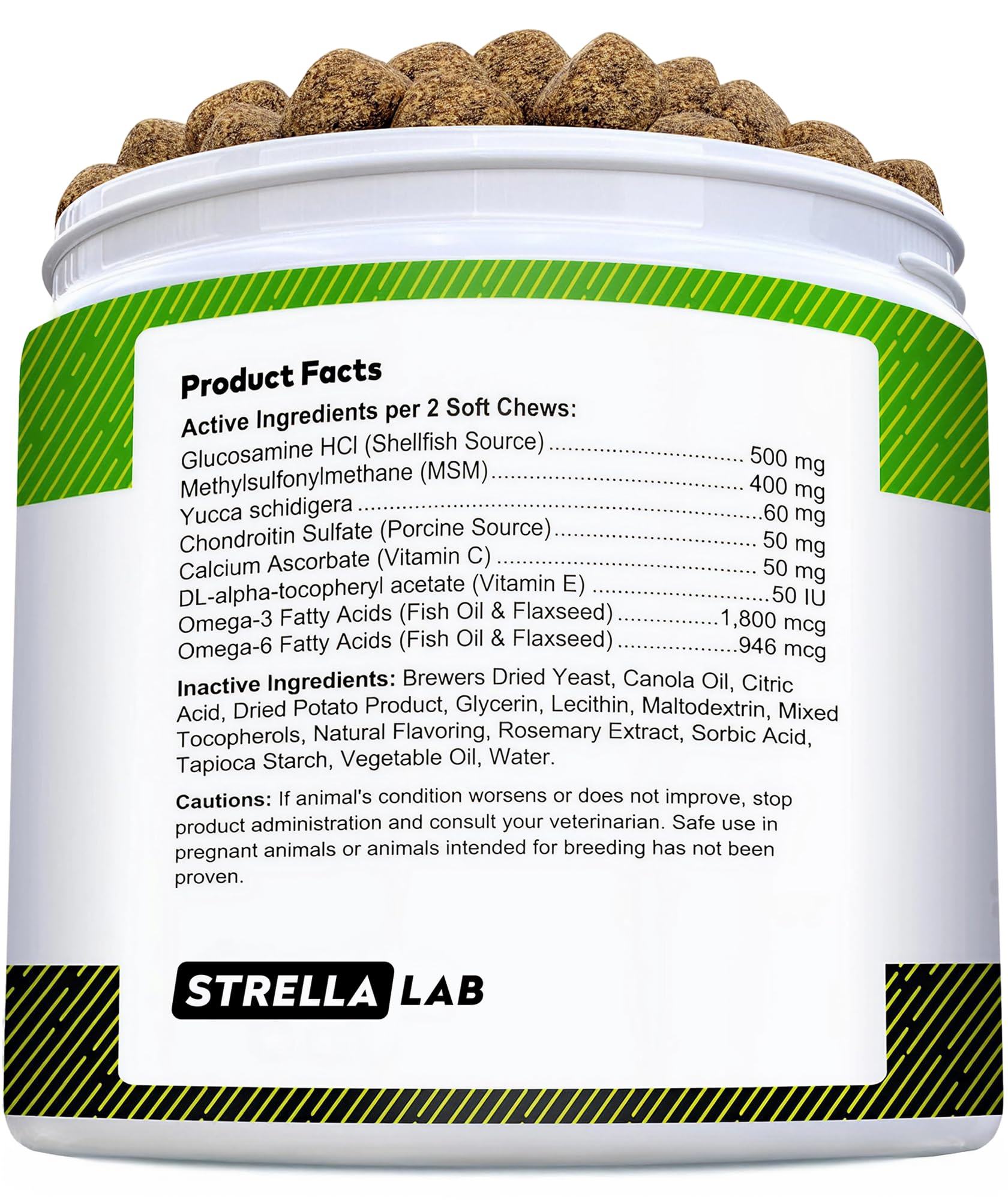 STRELLALAB glucosamina para perros apoyando articulaciones para mayor estabilidad