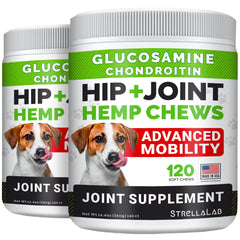 STRELLALAB gominolas para articulaciones de perros grandes, favorece movilidad diaria