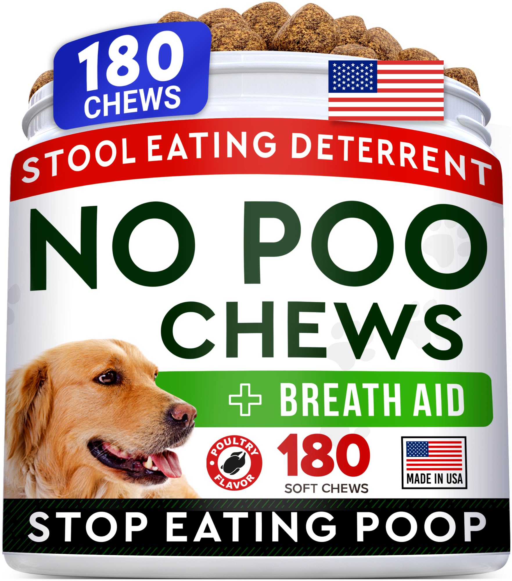 STRELLALAB No Poo Chews: botella anti-coprofagia para perros.